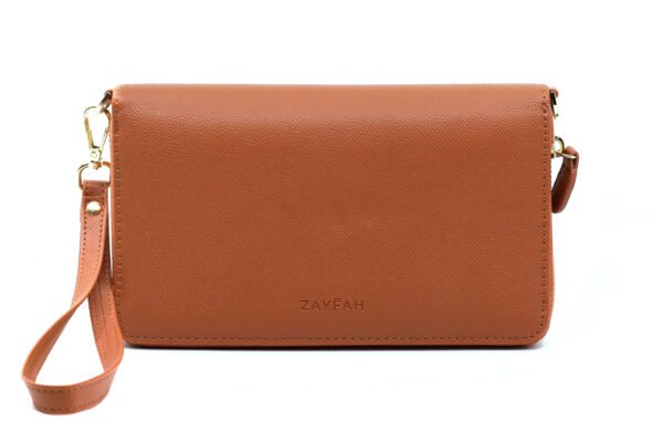 Zayfah Signature Wallet - Cognac Brown