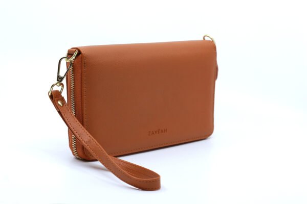 Zayfah Signature Wallet - Cognac Brown