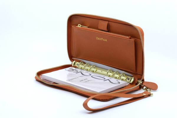 Zayfah Signature Wallet - Cognac Brown